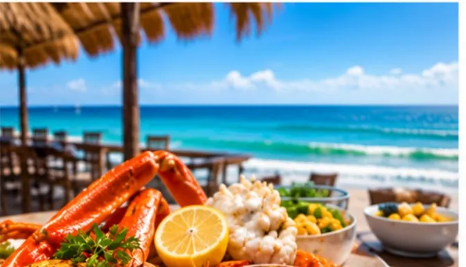 Oceanfront seafood platter