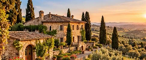 Stone farmhouse and olive estate